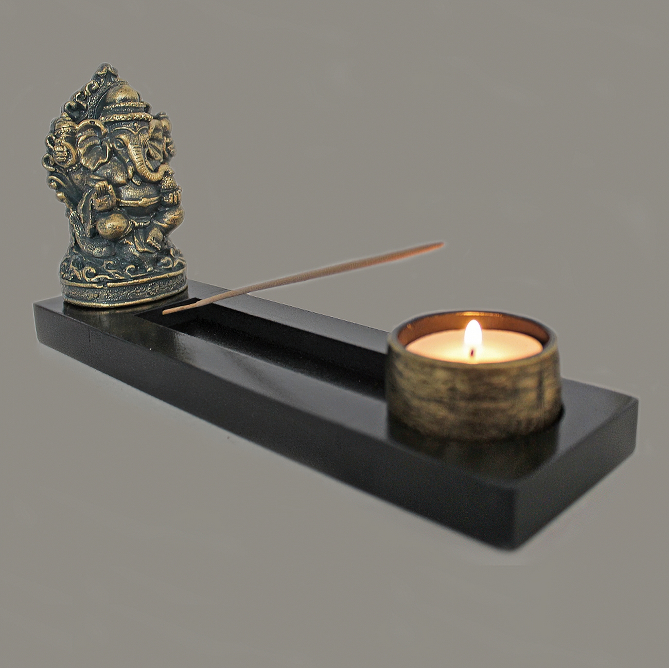Ganesha Porta Vela Incienso Meditacion Decoracion